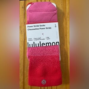 NWT lululemon athletica Power Stride Socks - Red and Pink